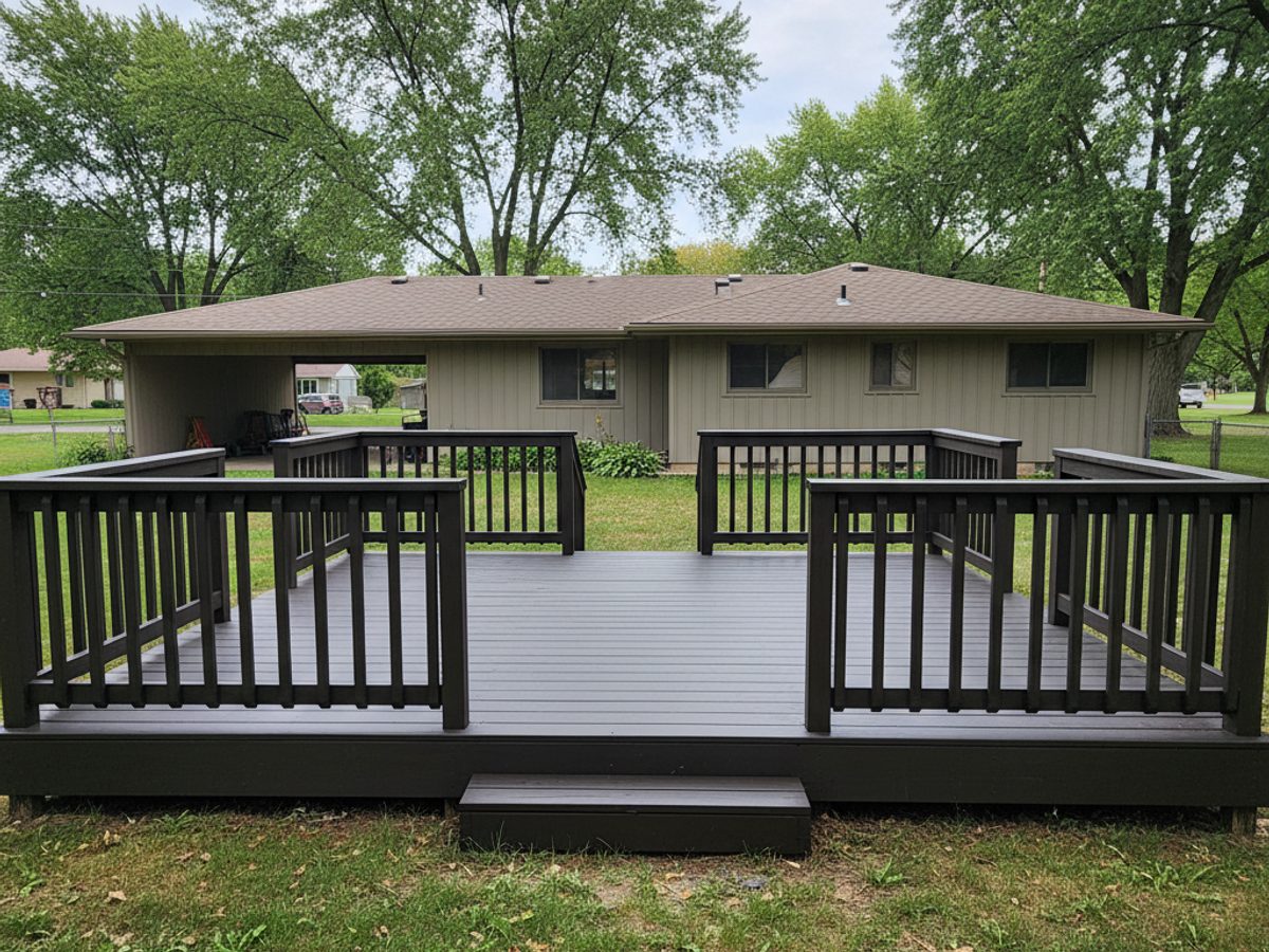 Sunrise Deck Co crew at work on a home in Milwaukee, WI