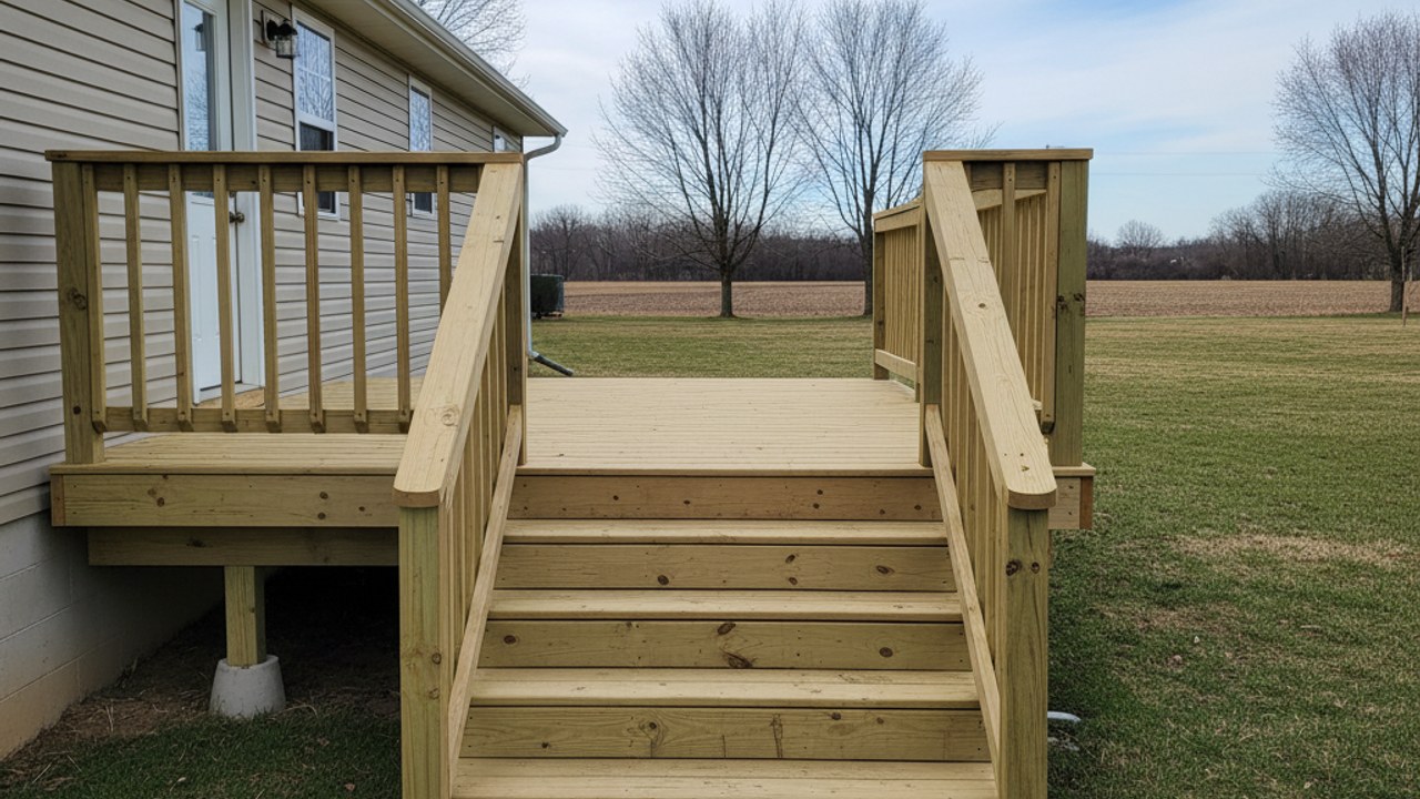 Composite Decking completed by Sunrise Deck Co in West Allis, WI